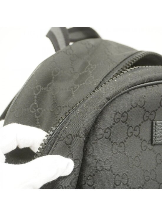 Gucci Backpack GG Nylon Black Silver main image 8